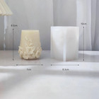 Bottle Candle Molds Cylinder Flower Pillar Mold - Rose Flower - Resin Casting   