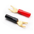 8pcs Gold Plated Copper Y Spade Connector Hifi Audio Speaker Cable Terminal Plug