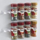Spice Bottle Rack Kitchen Storage Rack Wall Mount Jars Holder Tools Plastic -new