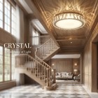 14 Inch Crystal Ceiling Light Led Dimmable Modern Flush Mount 38w 3cct Fixture