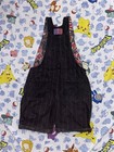Vintage Pro Player Unlv Rebels Pinstripe Denim Overall Shorts Bib Embroidered L