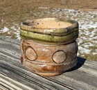 Oribe Ware Guinomi Sake Cup By Tomonori Koyama             