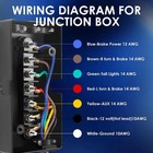 16 Ft 7 Way Trailer Plug Cord Junction Box Inline Wiring Harness Heavy Duty 7pin