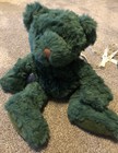 Russ Berrie   Co Dark Green Bear Named Forest Approximately 13in Long