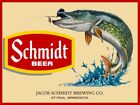Jacob Schmidt Brewing Co  New Metal Sign  Schmidt Beer - Northern Pike Fishing