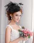 1920s Vintage Fascinators Hats Pillbox Hat With Veil Top Hat For Large A-black