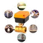 1 2 -2 brass stainless Steel 2 3 Way Motorized Ball Valve N c N o Ac220v Dc9-36v