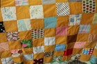 Vintage Quilt Top King Size 100  X 92  Scrappy Novelty Prints Retro Patchwork