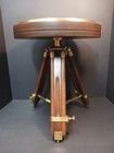 Table Compass Vintage Decorative Wood   Brass Working Compass Table 24  Tall