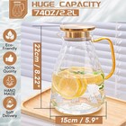Glass Pitcher  2 2 Liter Water Pitcher With Lid iced Tea Pitcher For Fridge