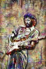 Eric Clapton 24x36in Poster Eric Clapton Guitar Tribute Print  Free Shipping Us