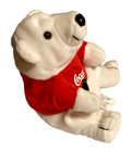 Coca Cola Bear Bean Bag Plush White Collectible 1997 Bottle Red T-shirt  0112