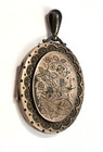 Antique Victorian Sterling Silver Pandant Locket Possibly Alfred James Cheshire