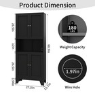 69  h Metal Kitchen Pantry Cabinet With Doors And Adjustable Shelves