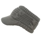 Women s Beanie Tail Cable Winter Warm Knit Messy High Bun Ponytail Hat Visor    