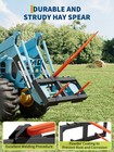 3 Point Hay Bale Spear Receiver Hitch Quick Attach For Steer   Tractor 3000 Lbs