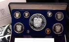 1977 Franklin Mint Panama Proof Silver  9 Coin  Set 5 8oz Total Asw Box   Coa