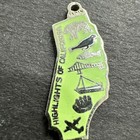 California Enamel Charm Vintage Double Sided Free Shipping