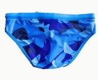New Men s Sexy Blue Low Rise Blue Camo Style Swim Brief W contoured Pouch -gay