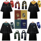 Harry Potter Costume Kidsadult Robe Tie Cloak Scarf Gryffindor Slytherin Cosplay
