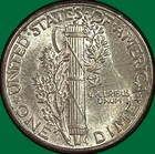 1944 Mercury Dime Brilliant Uncirculated Bu Coin  48903