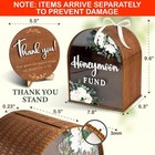 Wooden Honeymoon Fund Box Rustic Wedding Card Holder Decor