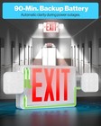 Commercial Led Exit Signs With Emergency Lights For Business  Industrial Safety