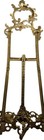 Vintage Victorian Style Brass Metal Easel Stand Ornate Gold Tone Holder 21   