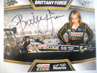Brittany Force Signed 2007 Castrol Edge Top Fuel Nhra Dragster 8x10 Hero Card