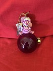 Disney World Alice In Wonderland Cheshire Cat Christmas Ornament Glass Ball Rare
