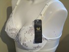 Vintage Wacoal 85775 Ivory   Tan Embroidered Semi Sheer Underwire Bra Size 38c