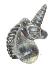 Vintage Unicorn Hand Blown Art Glass      Paperweight Controlled Bubbles Figurine
