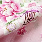 Japanese Yukata Cotton 100  Traditional Summer Kimono Robe - Flower Cart Pink