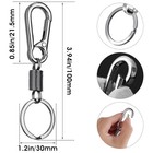 Retro Style Simple Strong Carabiner Shape Keychain Key Chain Ring Keyfob Durable