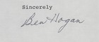 Ben Hogan - Typed Letter Signed 11 11 1988