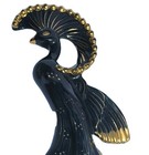 Vintage Norcrest Peacock Bird Wall Hanging Decor 13 5   Black   Gold Japan