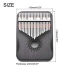 21 Keys Thumb Piano  Deep Brown Mini Portable Finger Piano Maple Sun Pattern