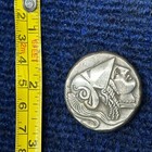 Ancient Roman Or Greek Large Silver Coated Coin