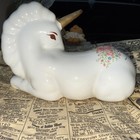 Vintage Porcelain Sitting Unicorn Figure