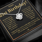21st Birthday Gifts For Her  21 Year Old Female Birthday Card Necklace Gift Idea