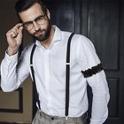 Roaring 20s Armband Garter  4 Pcs Sleeve Garters  Sleeve Shirt Holder Black