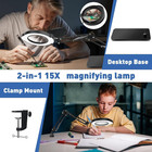 15x Magnifying Glass With Light   Stand real Glass rtm Safety Protection 5 Color