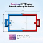 Wellcomer 40ft Inflatable 3in1 Sport Court  basketball  Soccer  Volleyball 