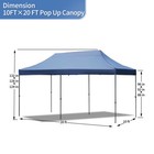 10x20 Pop Up Canopy Tent With 6 Sidewalls  Heavy Duty Outdoor Canopy Tent