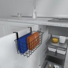 Basket With Hook Grid Storage Over The Cabinet Door Organizer Wire Hanging 2pack