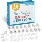 16 Pack Child Safety Magnetic Cabinet Locks -  Children Proof Cupboard Baby 