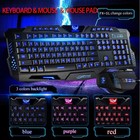 Gaming Keyboard And Mouse Led Light Backlit Mechanical Feel For Computer Desktop