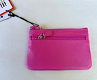 Ili Pink  Leather Change   Cc Holder    Rfid Blocking     Old English Sheepdog nwt