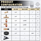 50 Ft 1 4 Dot Air Line With Brass Fittings For Air Bags Suspension 10-piece Kit