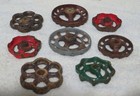 8 Vintage Industrial Machine Age Steel  Water Valve Handle Steampunk Altered Art